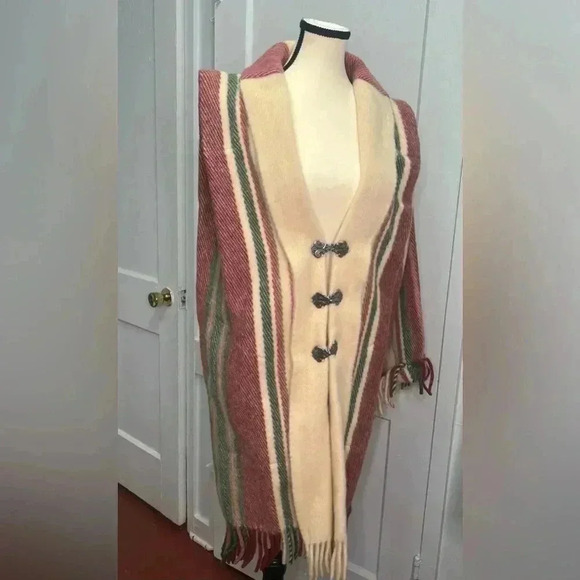 Lillunn Design Of Norway Berger Plaid Pure Wool Convertible Coat Sz L - Picture 4 of 16